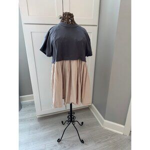 Wishlist | French Terry Sweatshirt Romper Dress | Charcoal Taupe | Medium